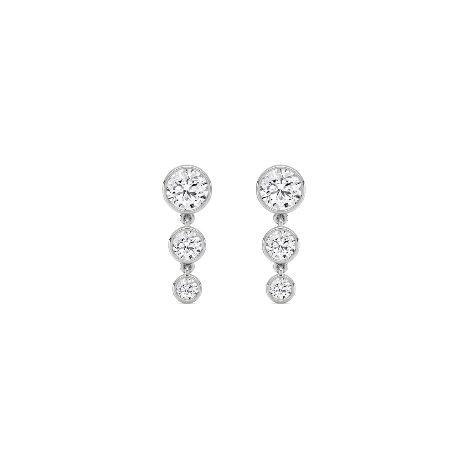 10K White Gold Lab Grown Diamond EARRINGS 1.55 ctw SJNSE13680-1.63CT