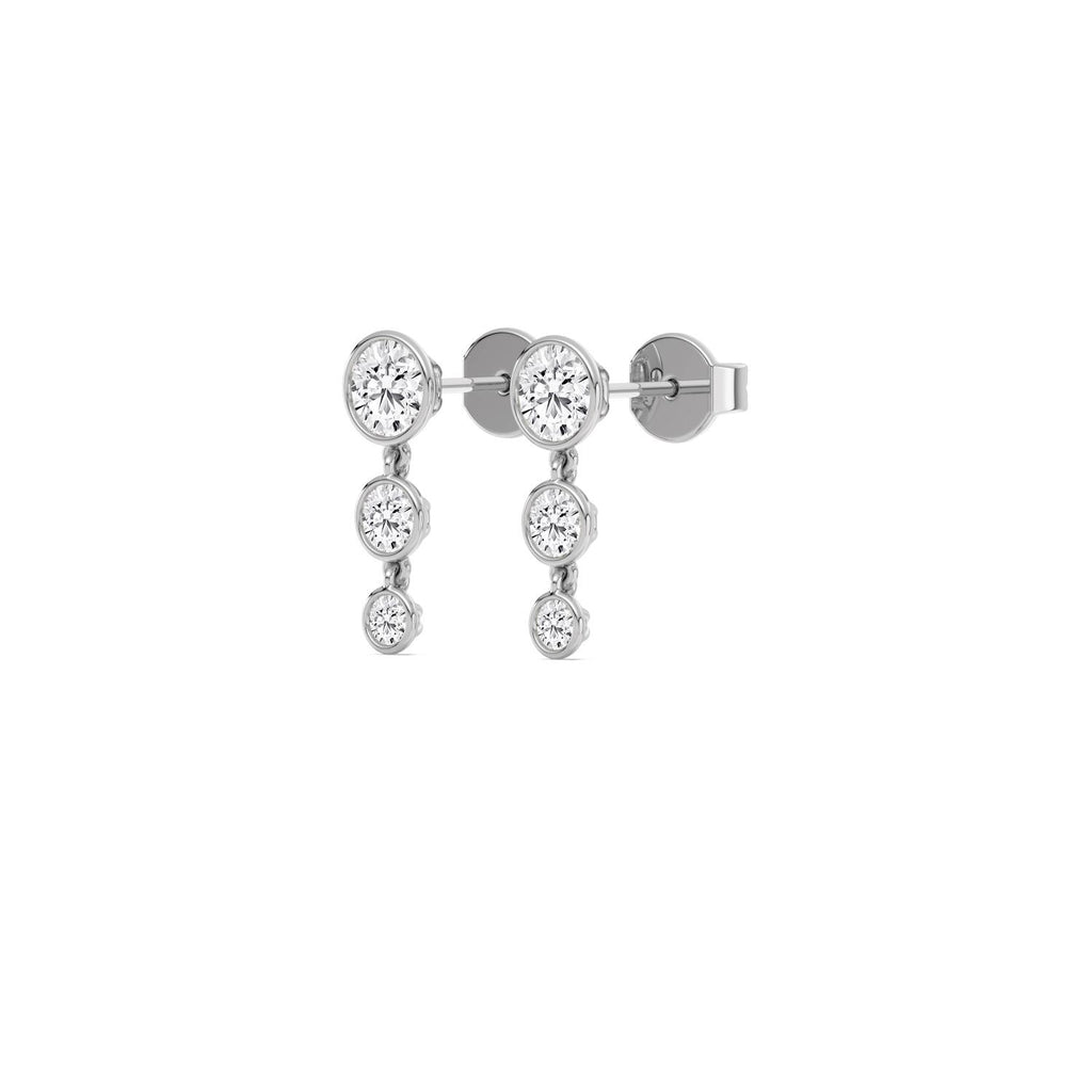 10K White Gold Lab Grown Diamond EARRINGS 1.55 ctw SJNSE13680-1.63CT