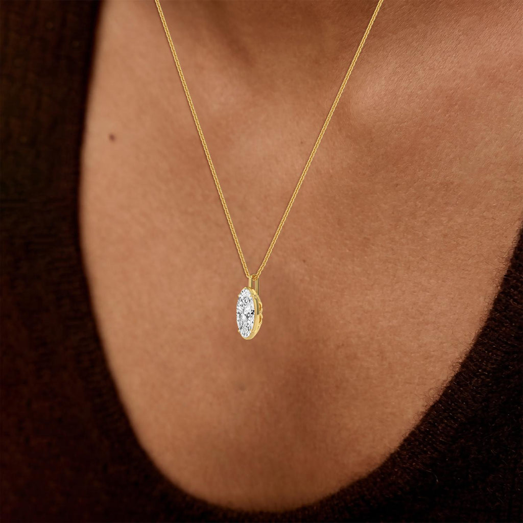 18K Yellow Gold Lab Grown Diamond PENDANT 2.00 ctw SJP32800MOV-2.00CT