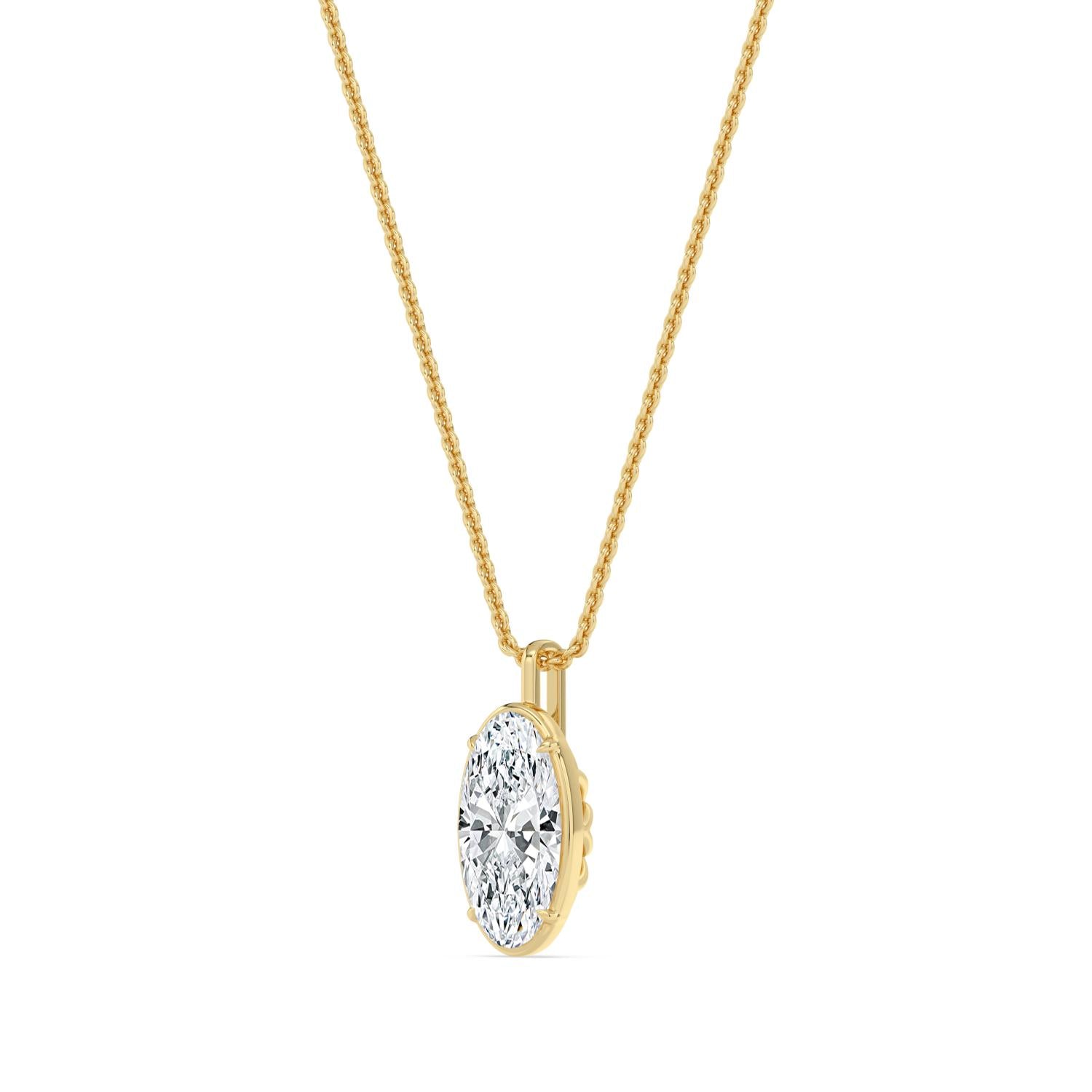 18K Yellow Gold Lab Grown Diamond PENDANT 2.00 ctw SJP32800MOV-2.00CT