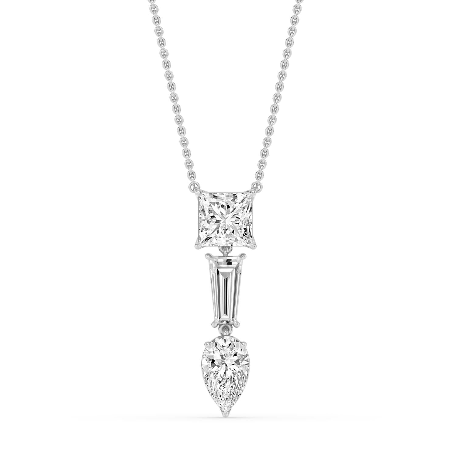 9K White Gold Lab Grown Diamond PENDANT 3.15 ctw SJP32815-3.00CT