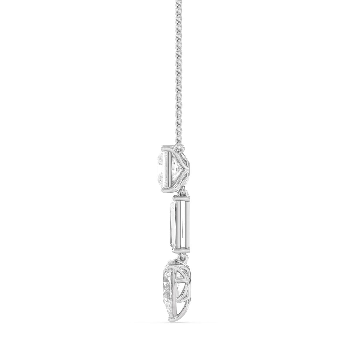 9K White Gold Lab Grown Diamond PENDANT 3.15 ctw SJP32815-3.00CT