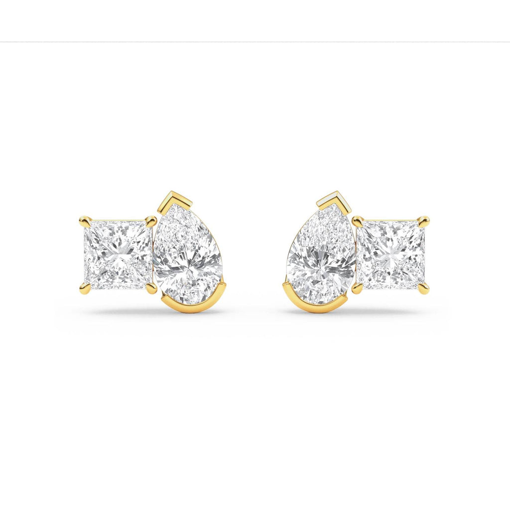 18K Yellow Gold Lab Grown Diamond EARRINGS 2.93 ctw SJPSE210110PEPR-3.00CT