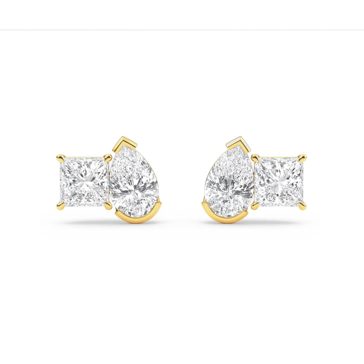 18K Yellow Gold Lab Grown Diamond EARRINGS 2.93 ctw SJPSE210110PEPR-3.00CT