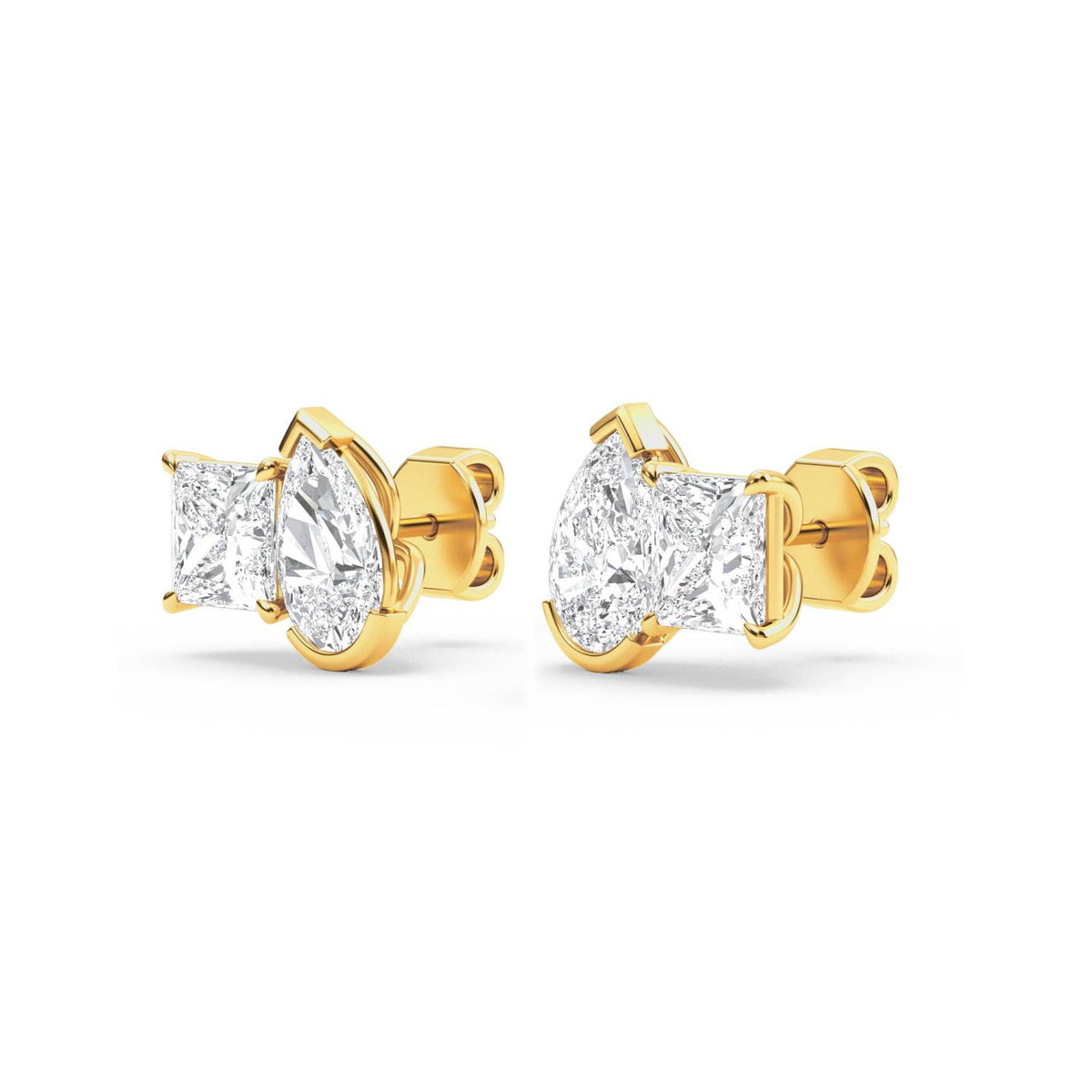 10K Yellow Gold Lab Grown Diamond EARRINGS 2.93 ctw SJPSE210110PEPR-3.00CT