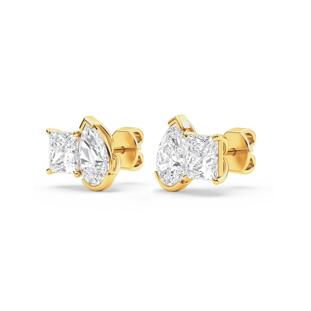 18K Yellow Gold Lab Grown Diamond EARRINGS 2.93 ctw SJPSE210110PEPR-3.00CT