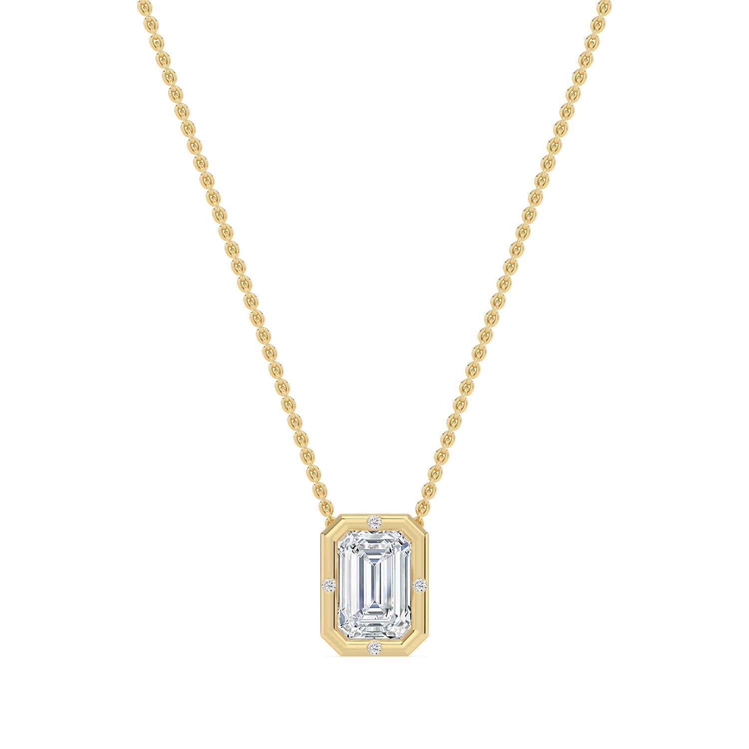 9K Yellow Gold Lab Grown Diamond PENDANT 1.52 ctw SJPSP210195EM-1.50CT