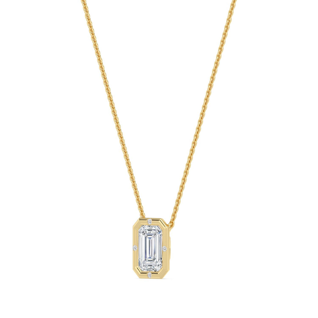 9K Yellow Gold Lab Grown Diamond PENDANT 1.52 ctw SJPSP210195EM-1.50CT