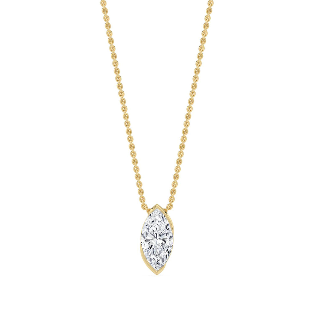 9K Yellow Gold Lab Grown Diamond PENDANT 1.25 ctw SJPSP210197MQ-1.25CT
