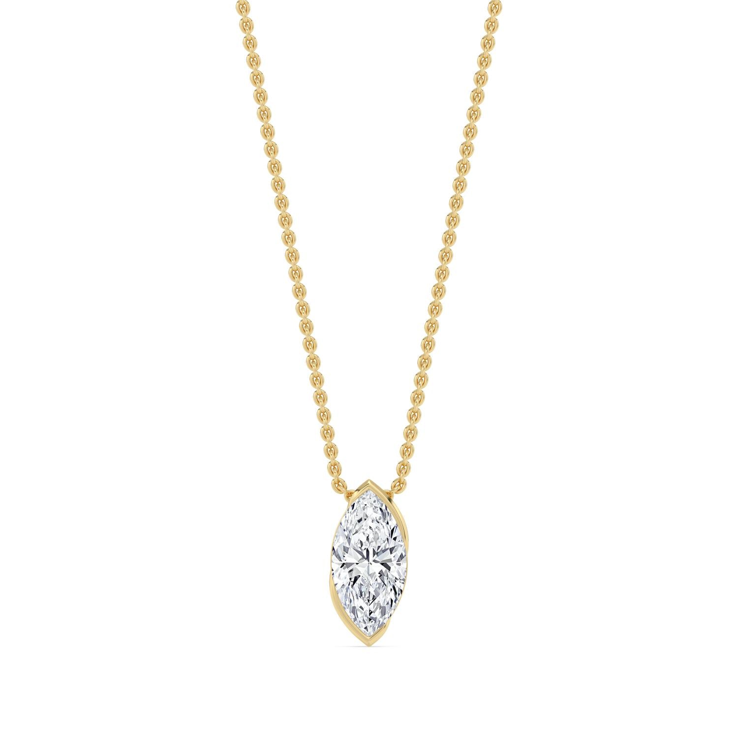 9K Yellow Gold Lab Grown Diamond PENDANT 1.25 ctw SJPSP210197MQ-1.25CT