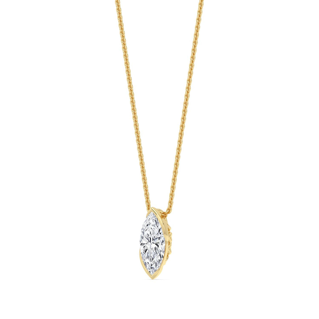 9K Yellow Gold Lab Grown Diamond PENDANT 1.25 ctw SJPSP210197MQ-1.25CT