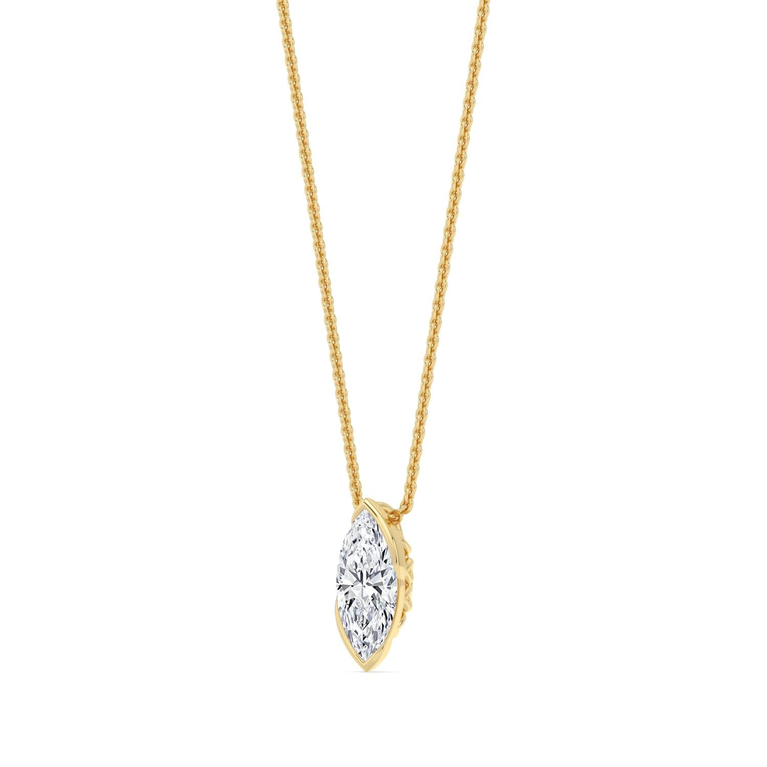 9K Yellow Gold Lab Grown Diamond PENDANT 1.25 ctw SJPSP210197MQ-1.25CT