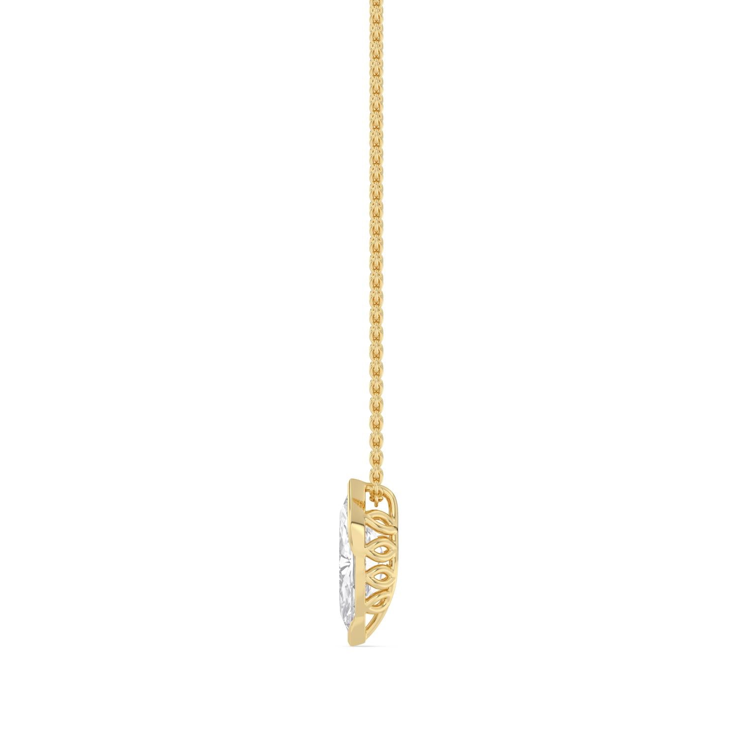 9K Yellow Gold Lab Grown Diamond PENDANT 1.25 ctw SJPSP210197MQ-1.25CT
