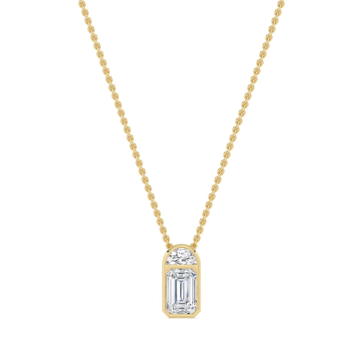 9K Yellow Gold Lab Grown Diamond PENDANT 1.15 ctw SJPSP210203-1.15CT