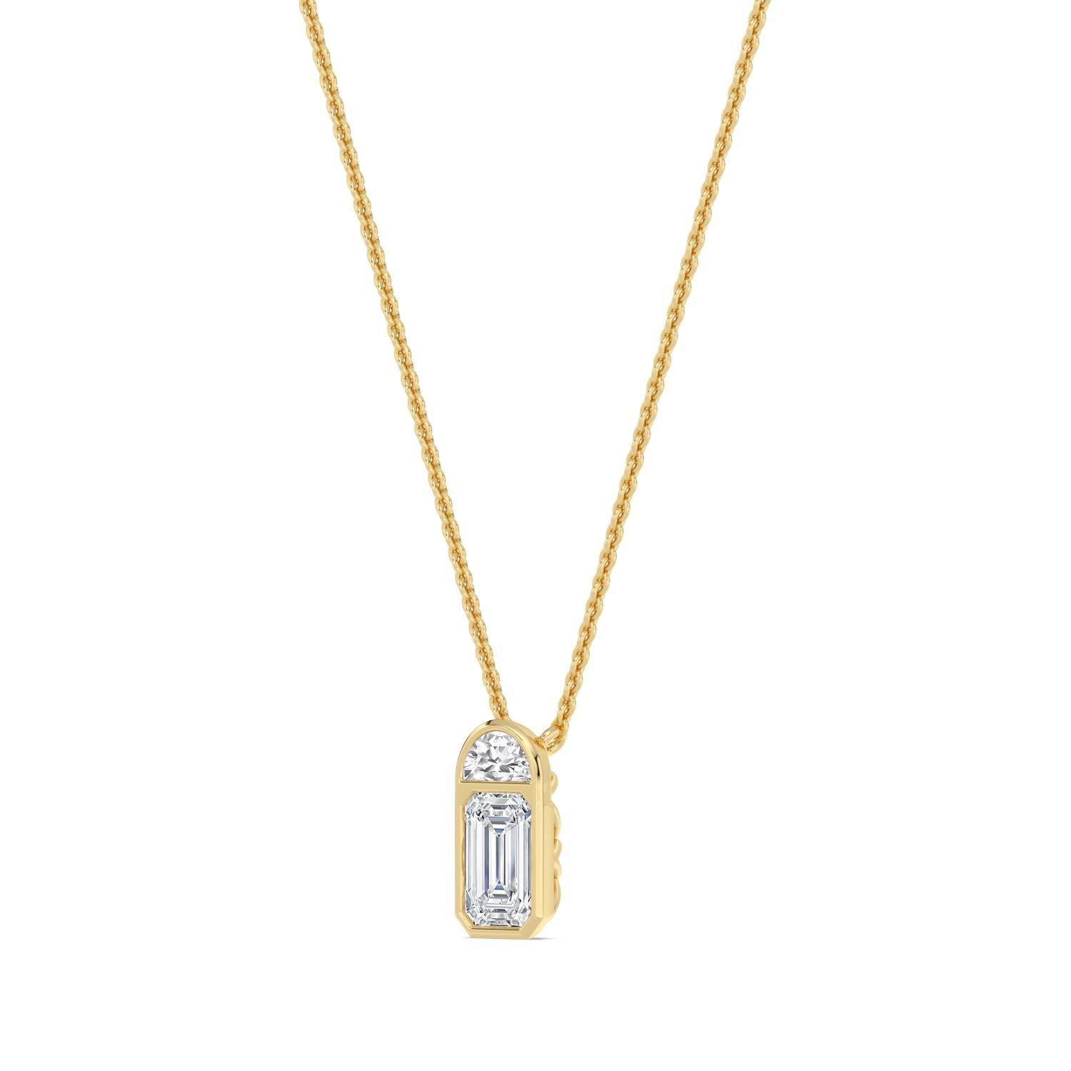 9K Yellow Gold Lab Grown Diamond PENDANT 1.15 ctw SJPSP210203-1.15CT