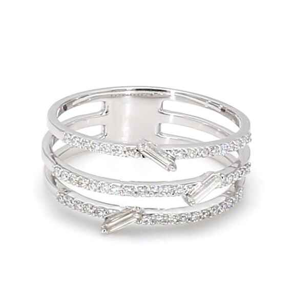 9k White Gold 0.46 ct. tw. Lab Grown Diamond Stackable Ring SJR14273