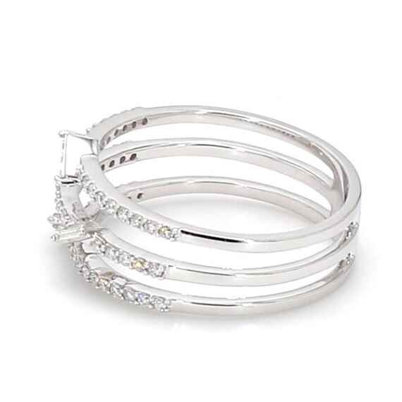 9k White Gold 0.46 ct. tw. Lab Grown Diamond Stackable Ring SJR14273