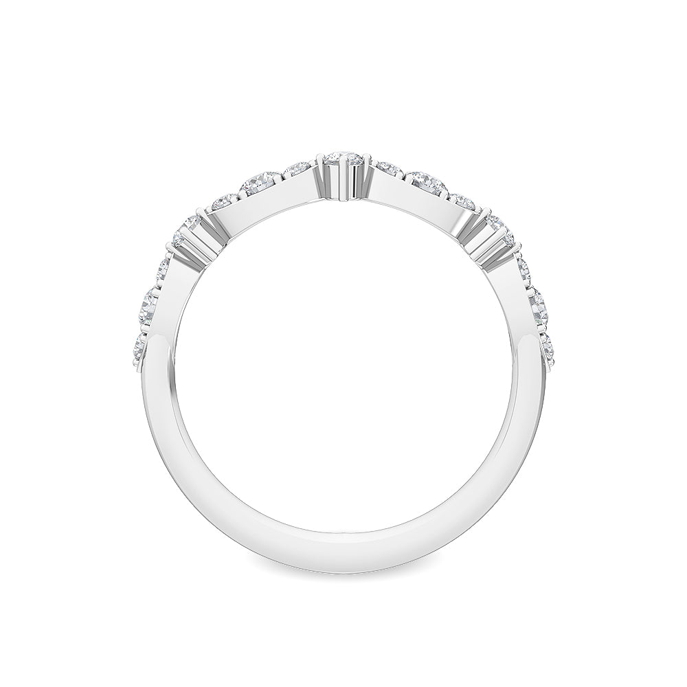 18K White Gold 0.36 ct. tw. Lab Grown Diamond Stackable Ring SJR56089-0.33CT