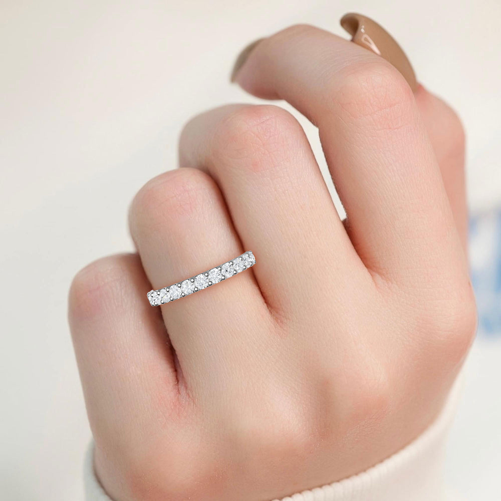 18K White Gold Lab Grown Diamond Stackable Ring 1 ctw SJR56957D