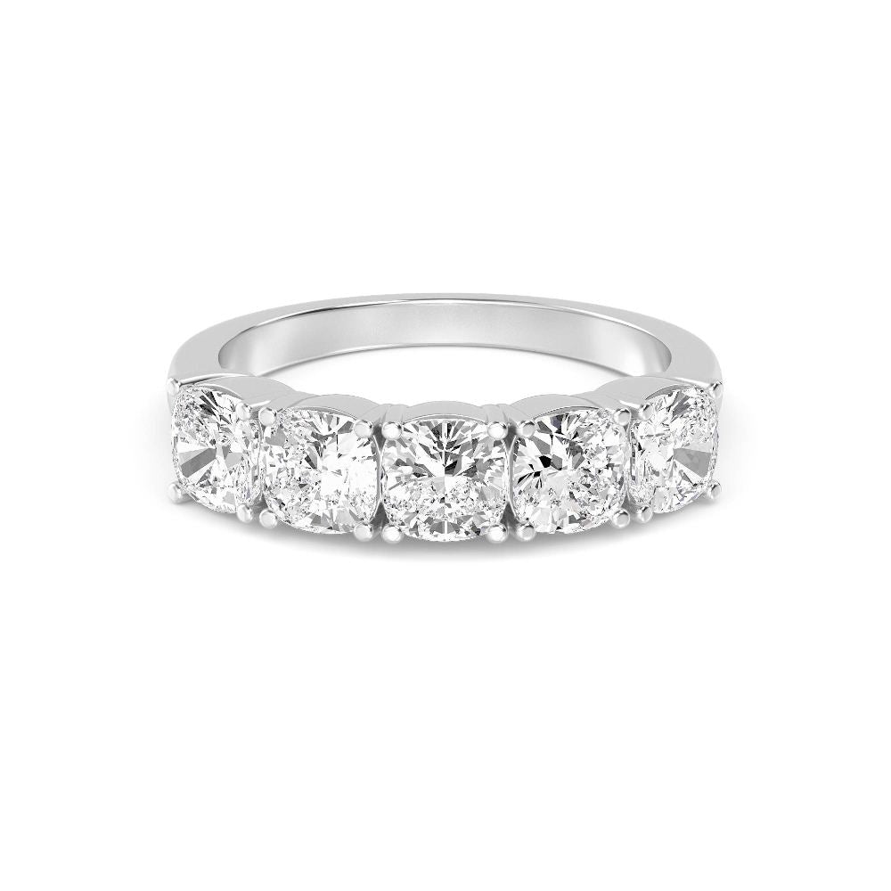14K White Gold Lab Grown Diamond Ring 3.50 ctw SJR60113SCU-3.50CT