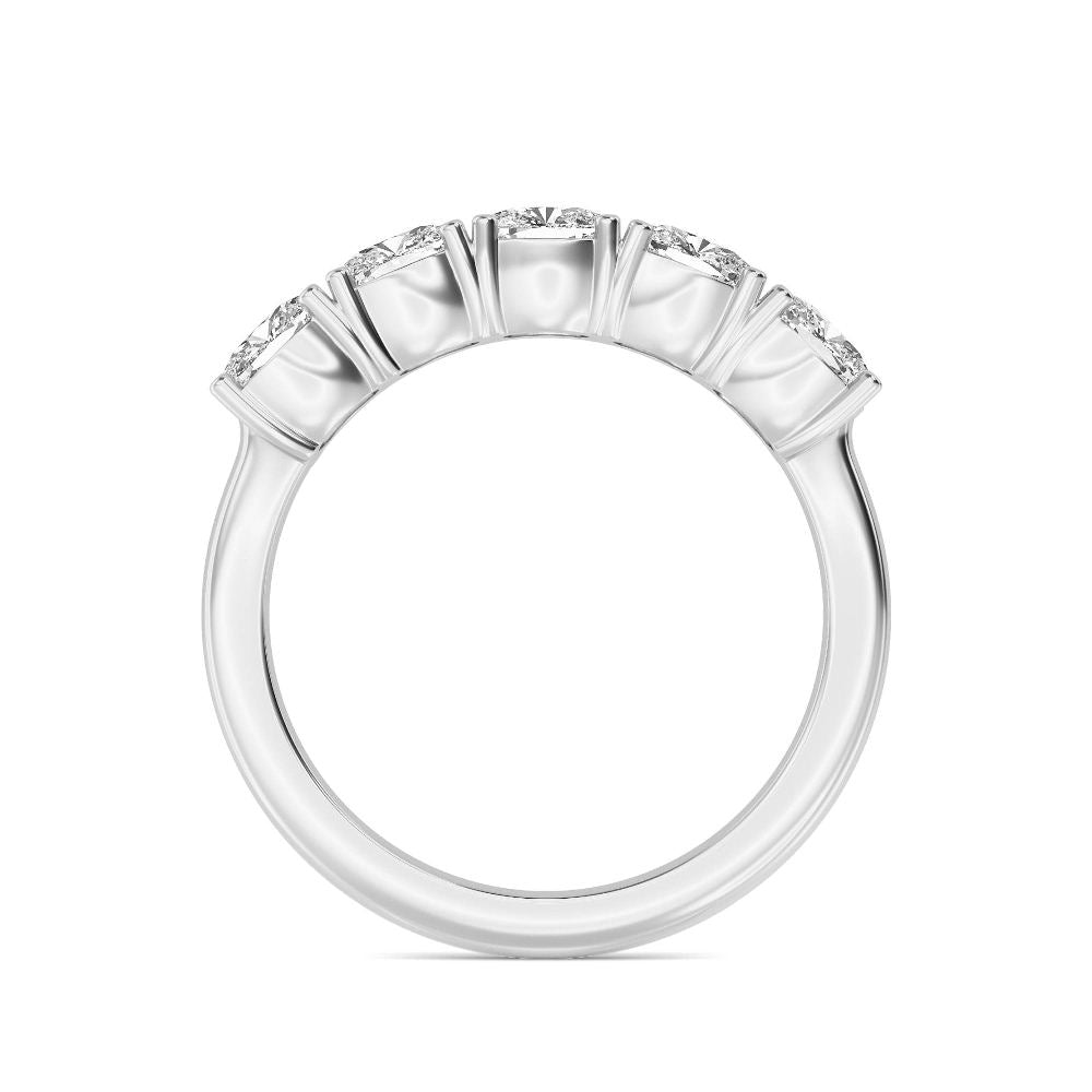 14K White Gold Lab Grown Diamond Ring 3.50 ctw SJR60113SCU-3.50CT