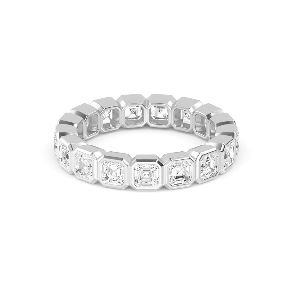 14K White Gold Lab Grown Diamond Wedding Bands 3.84 ctw SJR60534ASS-3.83CT