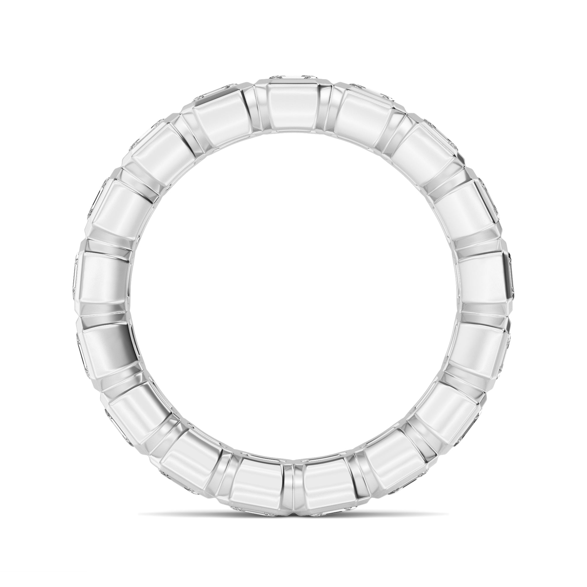 14K White Gold Lab Grown Diamond Wedding Bands 3.84 ctw SJR60534ASS-3.83CT