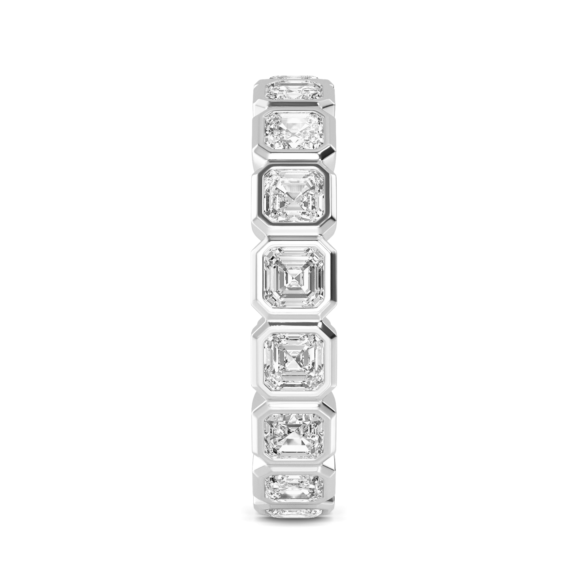 14K White Gold Lab Grown Diamond Wedding Bands 3.84 ctw SJR60534ASS-3.83CT