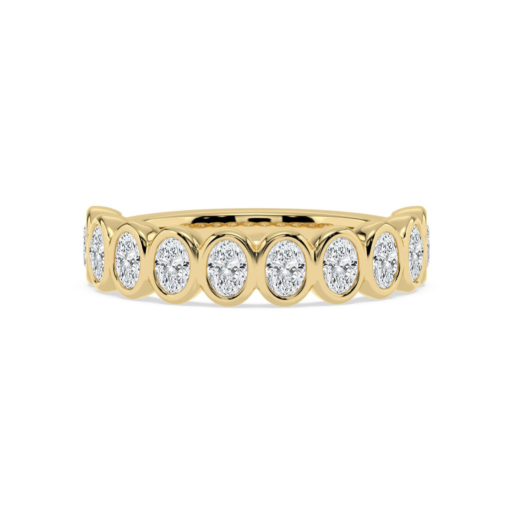 10K Yellow Gold Lab Grown Diamond WEDDING BANDS 1.48 ctw SJR60539OV-1.50CT