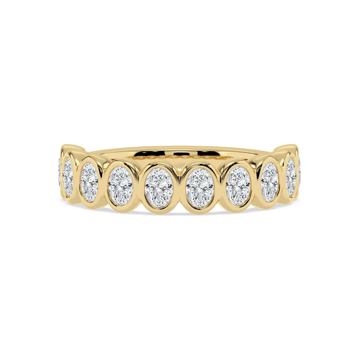 10K Yellow Gold Lab Grown Diamond WEDDING BANDS 1.48 ctw SJR60539OV-1.50CT
