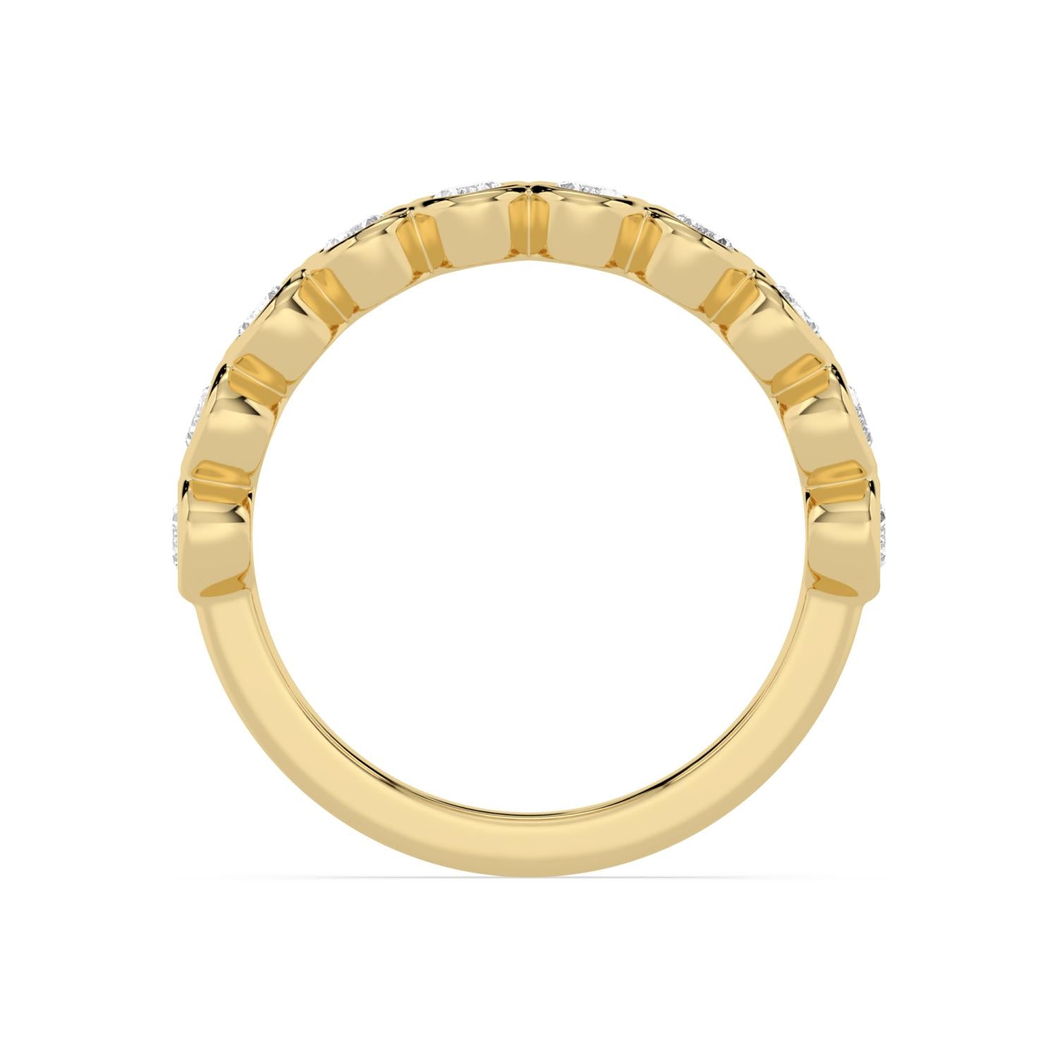 10K Yellow Gold Lab Grown Diamond WEDDING BANDS 1.48 ctw SJR60539OV-1.50CT
