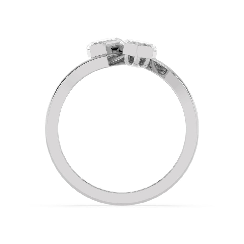 10K White Gold Lab Grown Diamond RING 1.60 ctw SJR61737SMQ-1.63CT