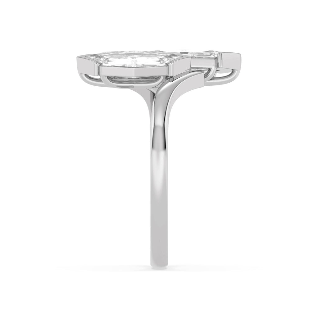 10K White Gold Lab Grown Diamond RING 1.60 ctw SJR61737SMQ-1.63CT