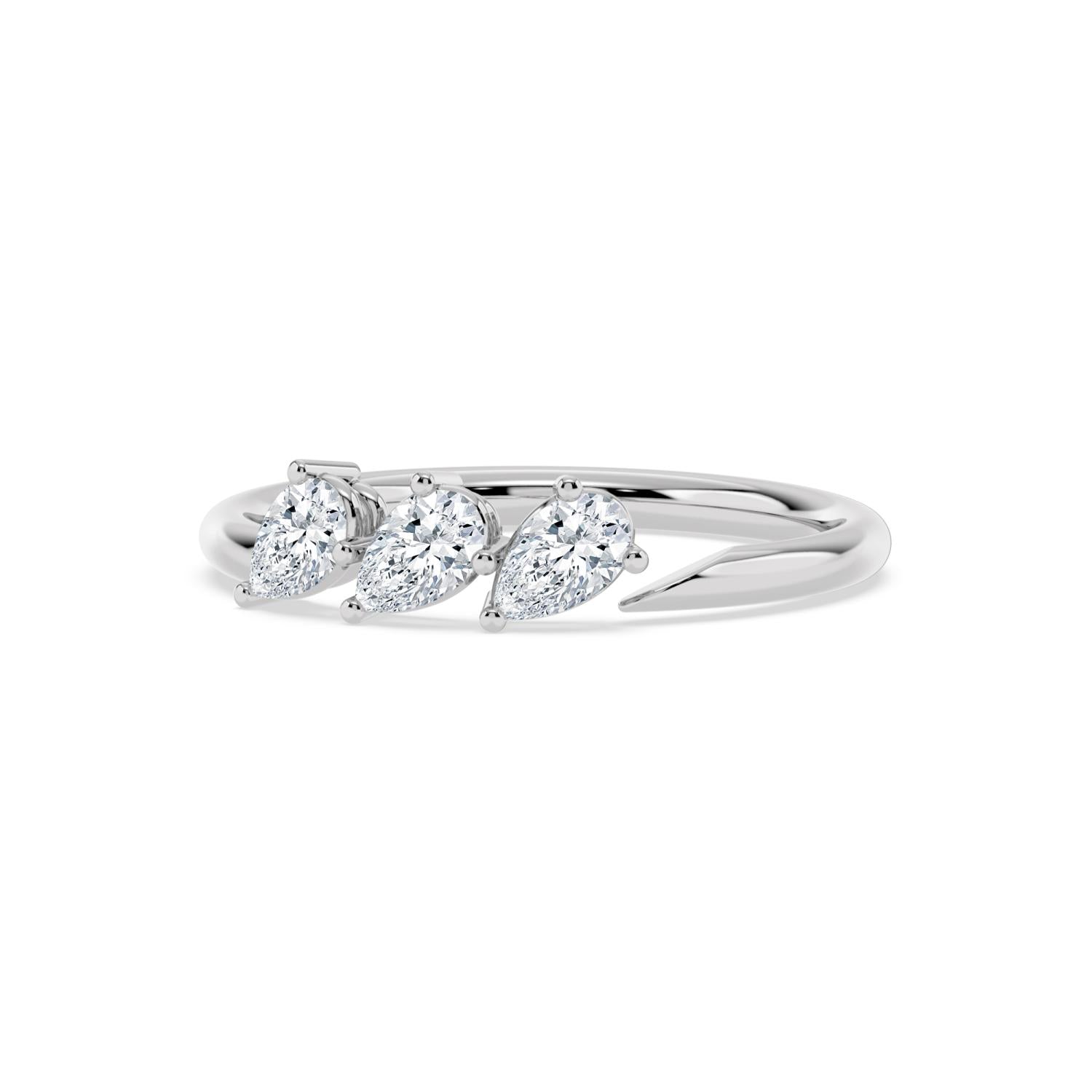 18K White Gold Lab Grown Diamond RING 0.54 ctw SJR62303PE-0.50CT
