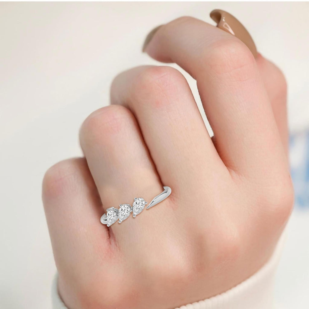 18K White Gold Lab Grown Diamond RING 0.54 ctw SJR62303PE-0.50CT