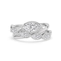 14K White Gold Lab Grown Diamond RING 2.28 ctw SJR62421MQ-1.00CT