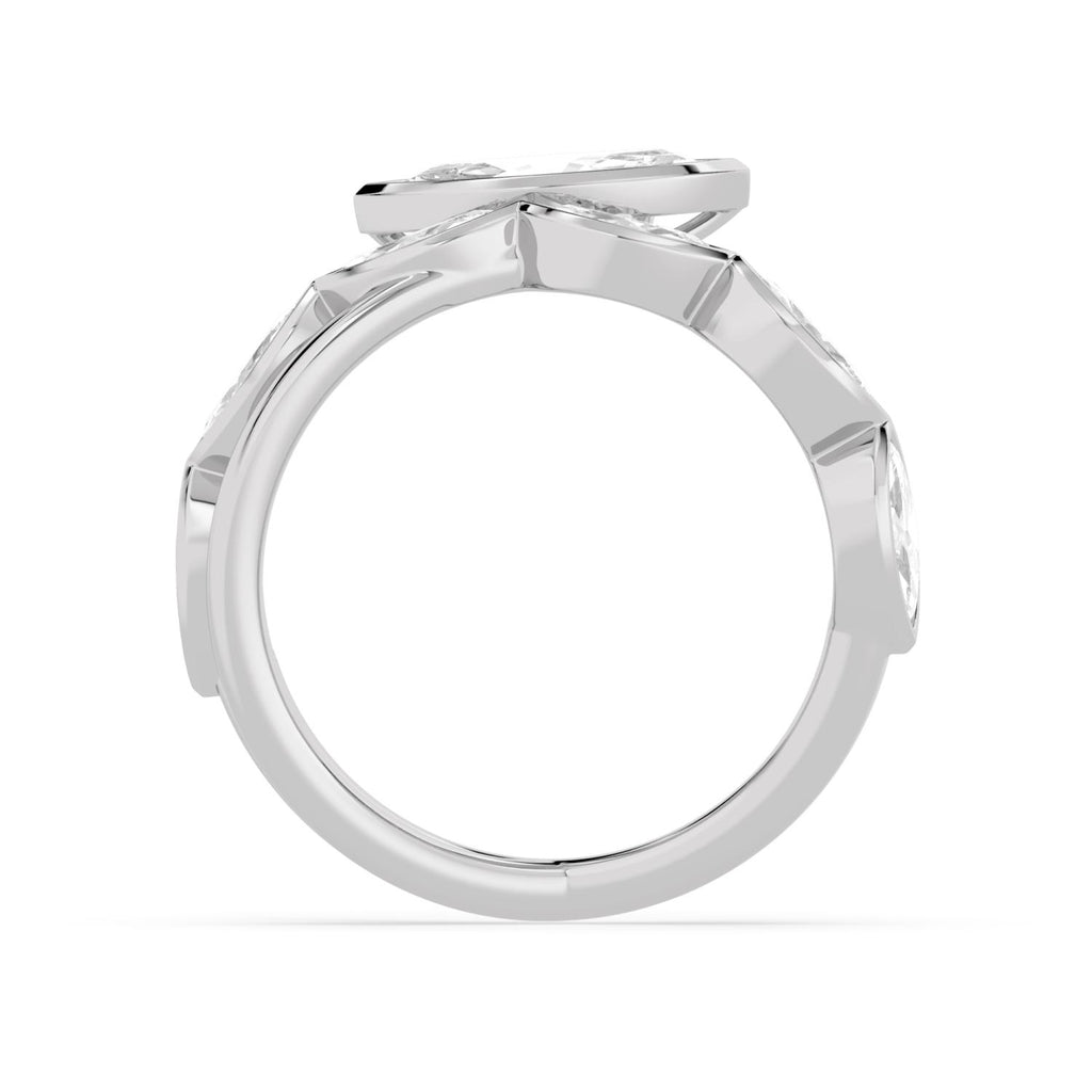 14K White Gold Lab Grown Diamond RING 2.28 ctw SJR62421MQ-1.00CT