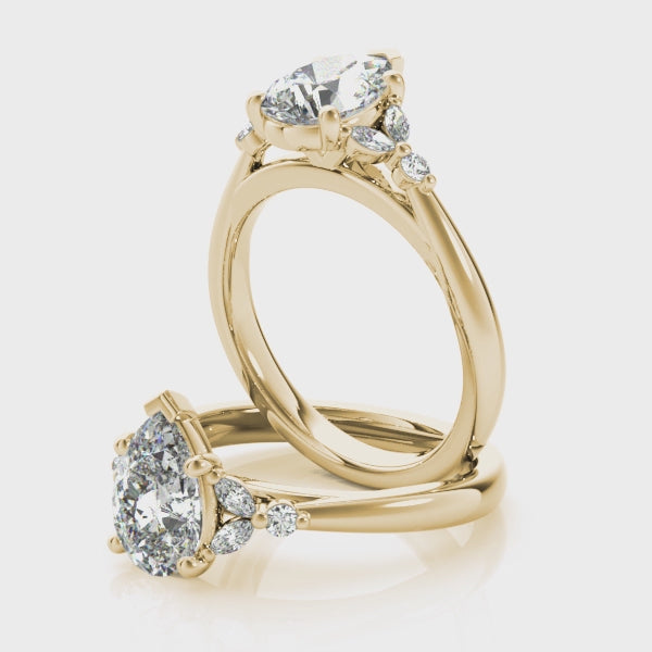 Blair Pear Shaped Diamond Engagement Ring Setting