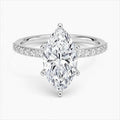 MARA LUNA — 3.50ct Marquise Cut Lab-Grown Diamond Cathedral Solitaire (18ct White Gold)