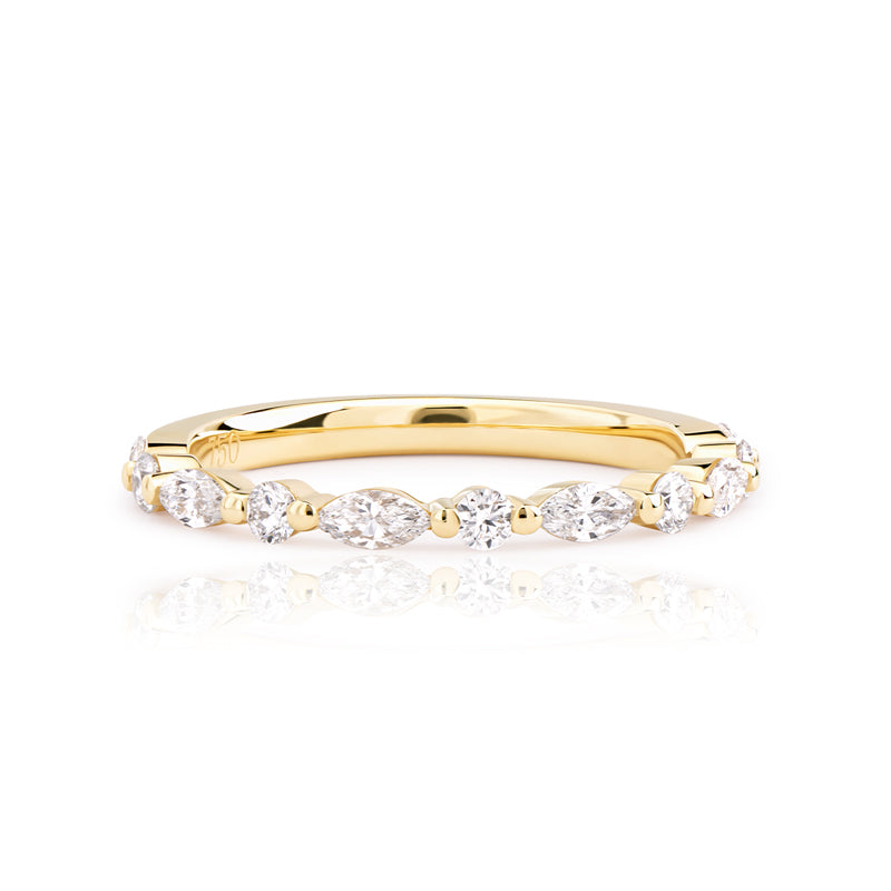 Rivière Marquise Round Yellow Gold