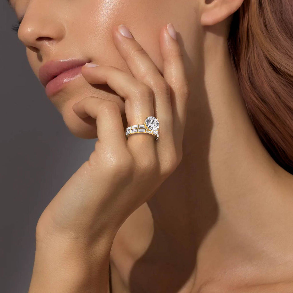 14K Yellow Gold Hidden Halo Engagement Ring 4.52 CTW — hero