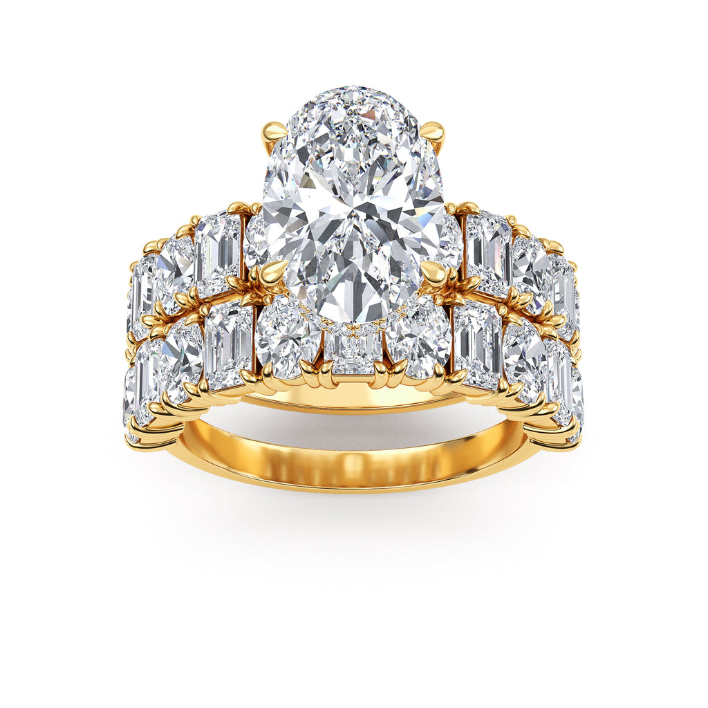 6.43ctw Oval Hidden Halo Engagement Ring — hero