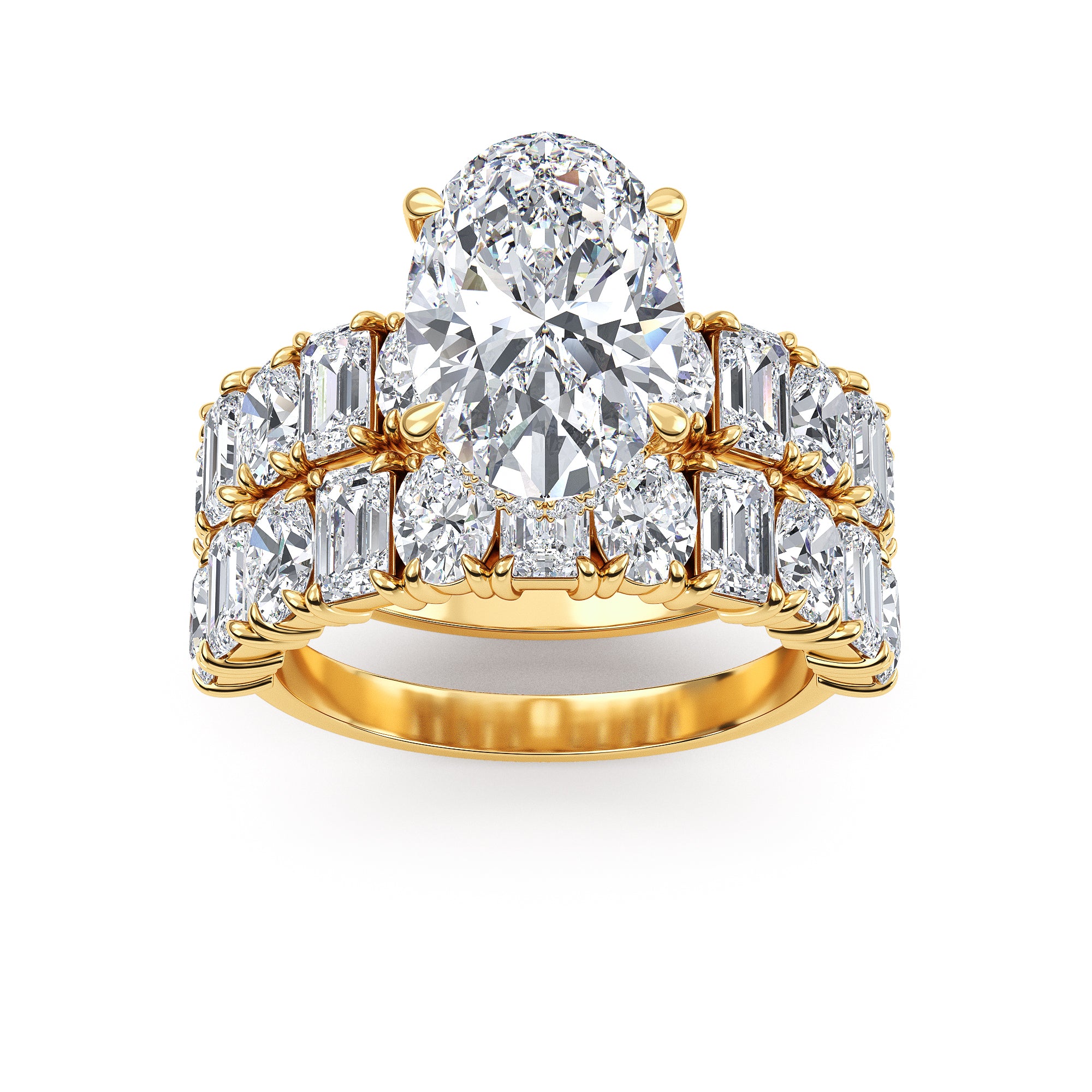 6.43ctw Oval Hidden Halo Engagement Ring — hero