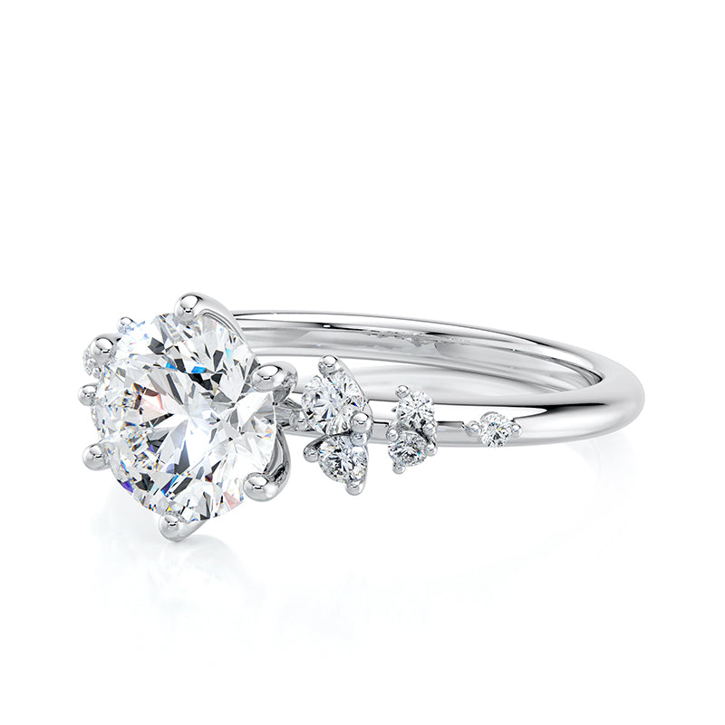 Stargaze — Scattered Side Stones in 18ct White Gold