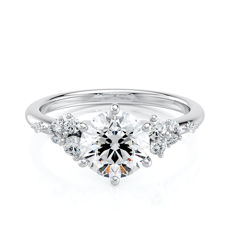 Stargaze — Scattered Side Stones in 18ct White Gold