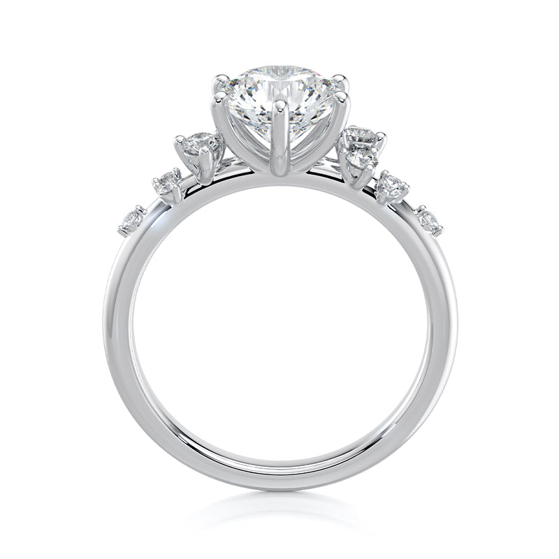 Stargaze — Scattered Side Stones in 18ct White Gold