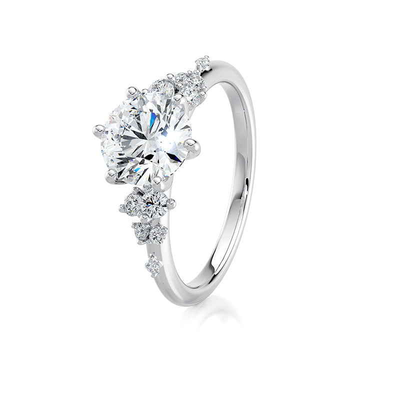 Stargaze — Scattered Side Stones in 18ct White Gold