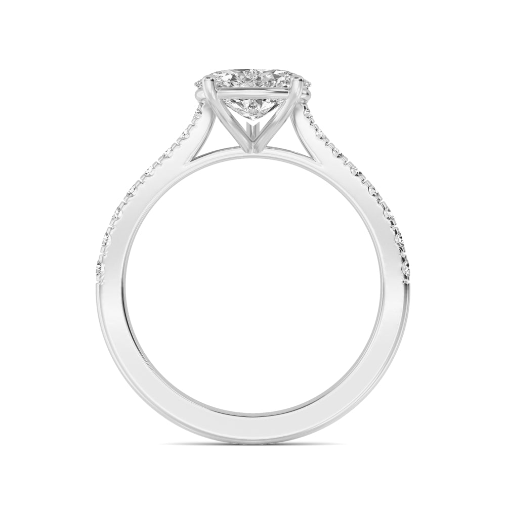 14ct Lab Grown Diamond Toi Et Moi Ring — 2.00ctw Pear & Trillion (14ct Yellow / White / Rose Gold)