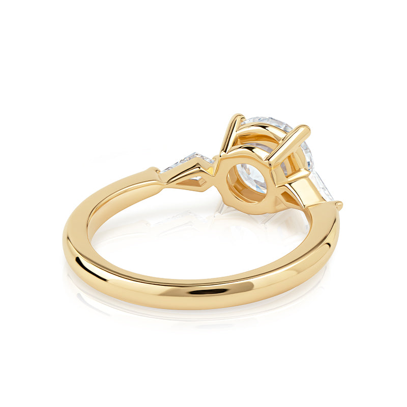 4P Trilogy Kites — 1.53ct Round Brilliant in 18ct Yellow Gold