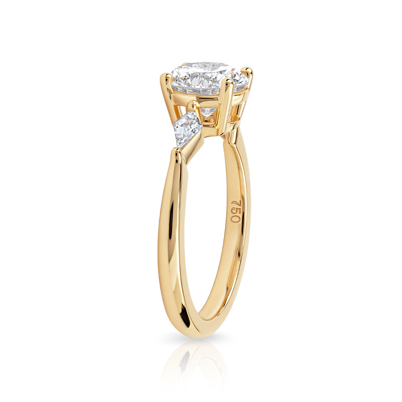 4P Trilogy Kites — 1.53ct Round Brilliant in 18ct Yellow Gold